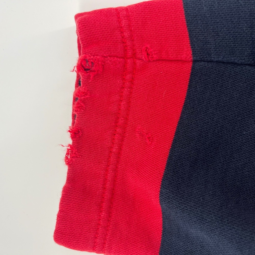 Lauren Ralph Lauren‎ Striped 1/4 Zip Pullover Sweatshirt Red Navy Anchor Size L - Picture 6 of 9